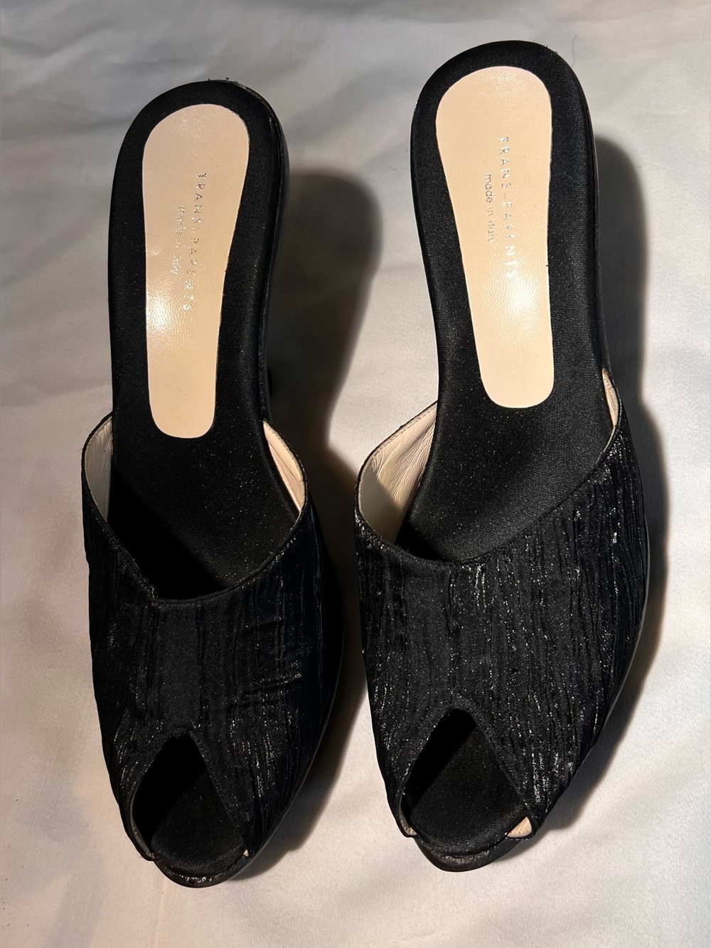 Stuart Weitzman Black Open-Toe Slip-On Platform Mules - NWT - Women’s Size 40